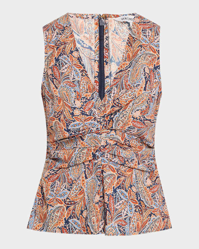 Aiden Sleeveless Paisley Top